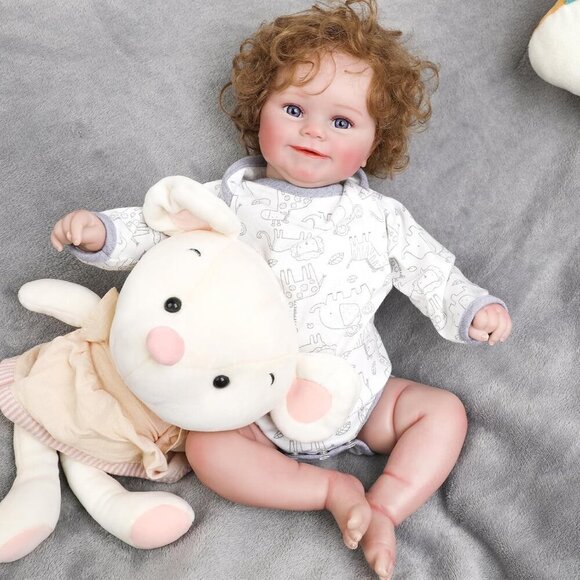 20Inch Cute Soft Viny Real Life Reborn Baby Boy Doll with Toy for 3+ Year Kids - Picture 1 of 9